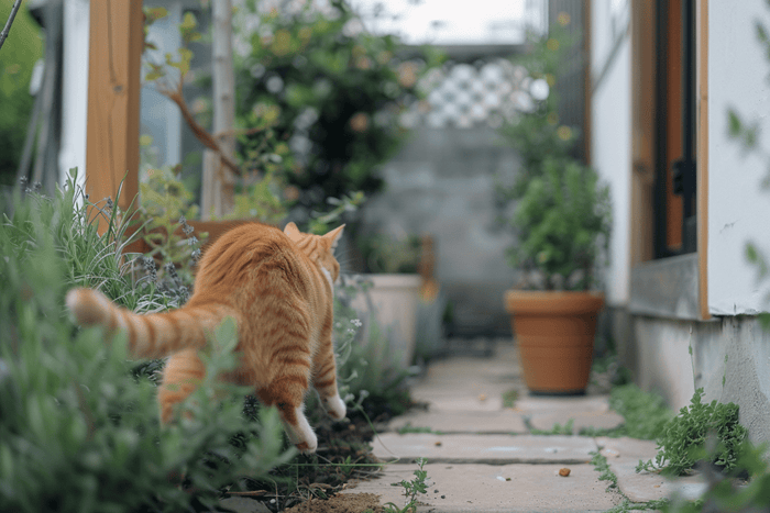 Katze markiert Hauswand und Eingangstür – Reviermarkierung mit IREPELL stoppen
